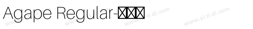 Agape Regular字体转换